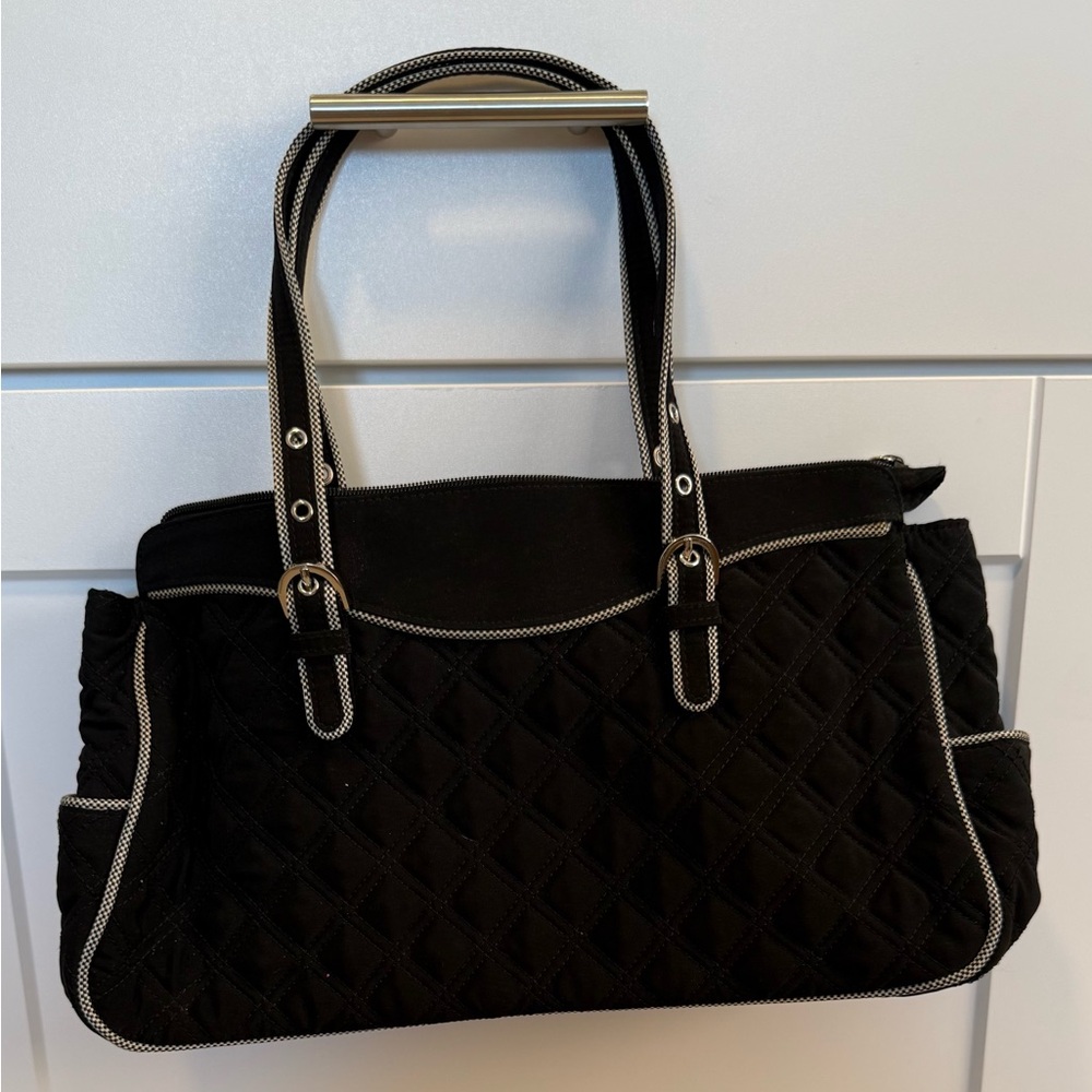 Vera Bradley Black Quilted Shoulder Bag